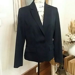 NWT Anne Klein Navy Stretch Blazer Sz 8